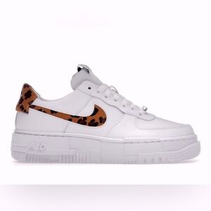 Nike Air Force 1 Low Pixel SE White Leopard Print
